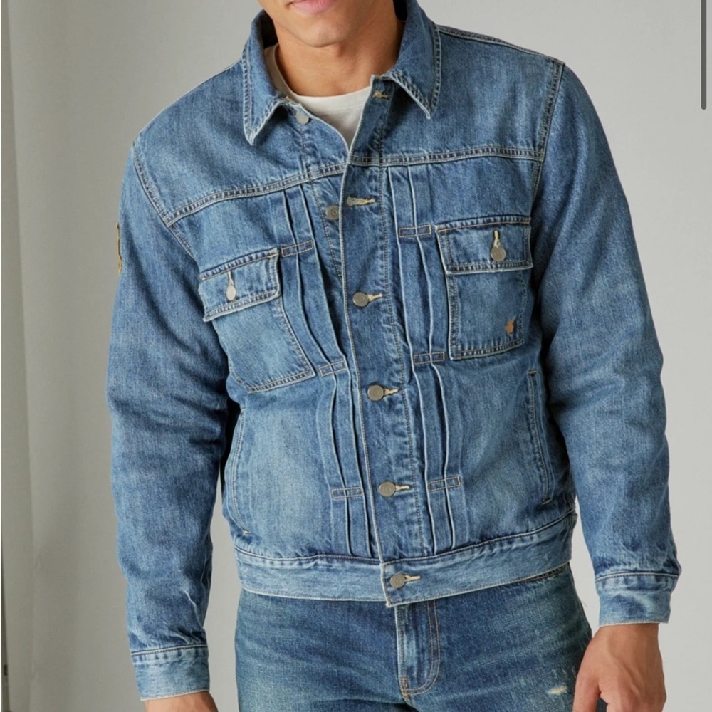 Lucky brand Blue Denim Jacket with Patch